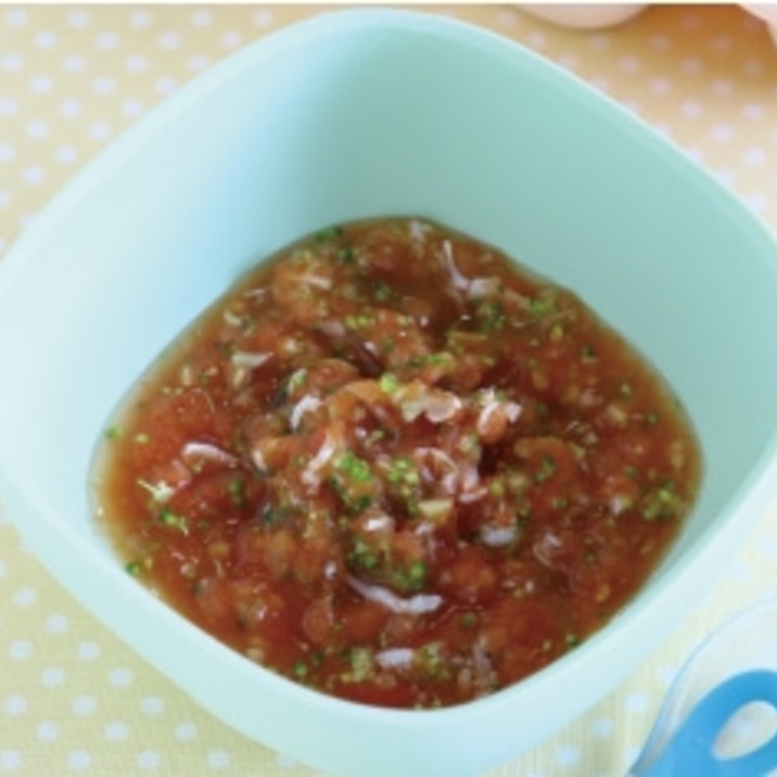 【離乳食7~8か月】しらすのトマト煮込み